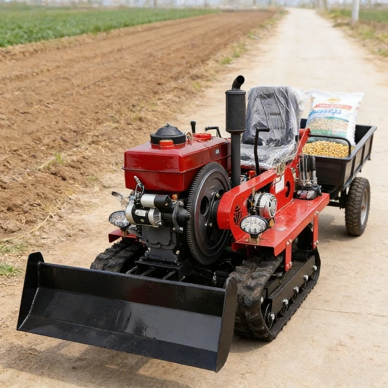 

Hot Sale 25HP/35HP Tracked Micro-Tiller | Riding Rotary Tiller for Orchard, Flood & Drought Agriculture