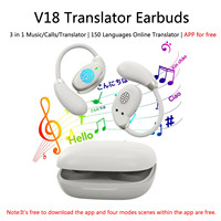 Vormor V18 Translator Earphones 150 Languages Two-way Instant Translation Device 3 in 1 Portable Smart Wireless Music Headphones