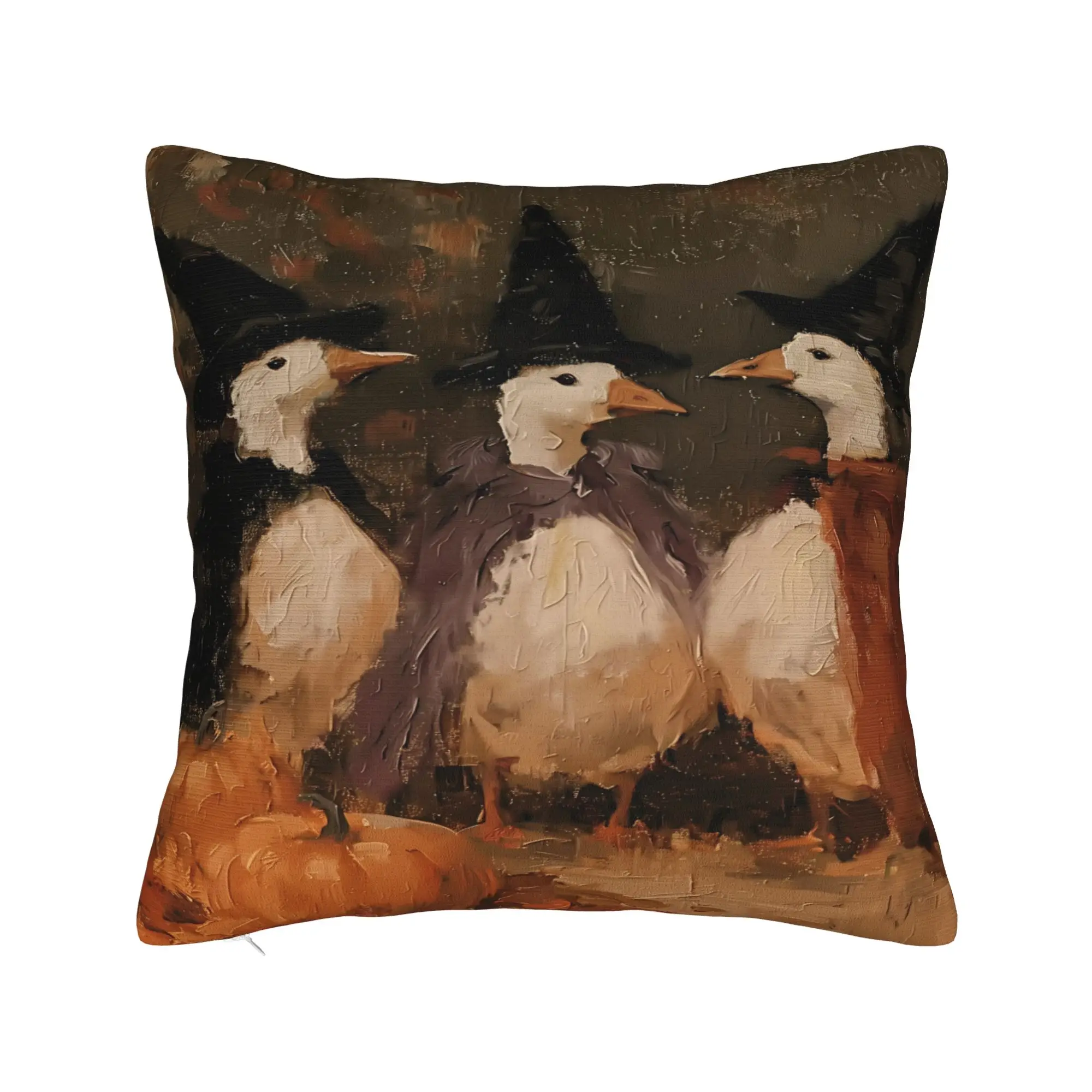 Spooky Goose Halloween Pillowcase Polyester Cushion Cover Decoration Pumpkin Bats Pillow Case Cover Home Drop Shipping 18'