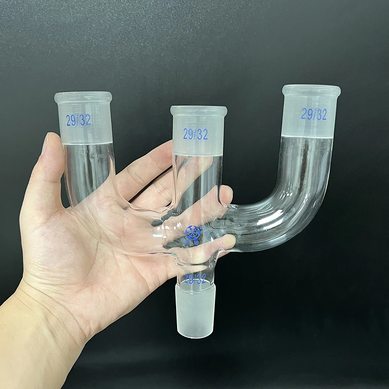 

FAPE Three connection pipe, High borosilicate glass three joint pipe, Female 29/32, Male 29/32, Laboratory glassware
