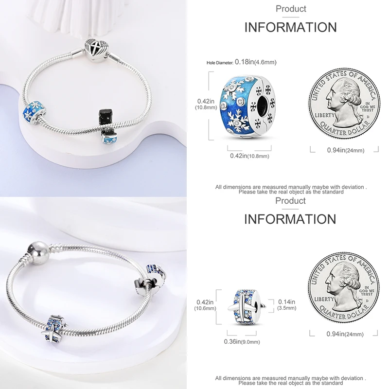 925 Sterling Silber Spacer Charm Perlen Schmetterling Blumen Stern Mond Bunt Lila DIY Armband Halskette Schmuck Geschenk für Frauen – Detail 19