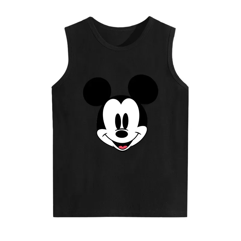 Cartoon Mickey Minnie Cotton O-Neck Sleeveless Bodysuits Baby Boys Girls Clothes Summer Causal Tshirt Children Tops Tees Costume