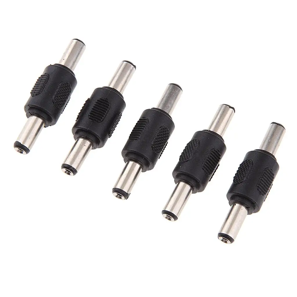 5 Piece Replacement Adapter Plug Converter 5.5 Mm X 2.1 Mm Plug to 5.5 Mm X 2.1