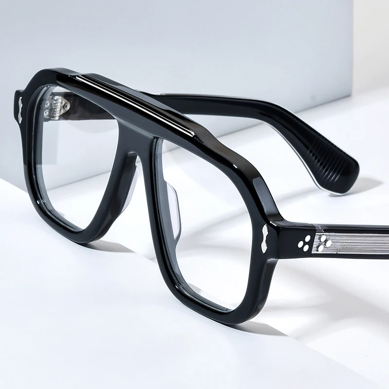 FONEX HEPIDEM Acetate Eyeglasses Frame Men Retro Brand Square Japanese Handmade Spectacles Glasses Eyewear Women OC