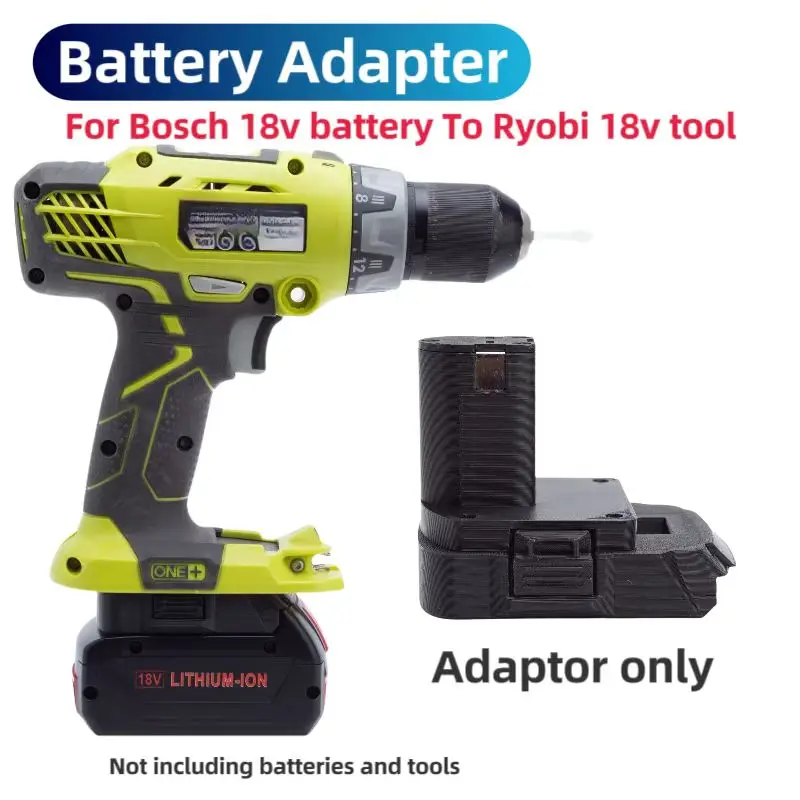 para Adaptador Bosch Ryobi 18v para Conversor de Lítio Bosch para Adaptador de Ferramentas de Chave de Fenda Ryobi Não Inclui Ferramentas e Bateria