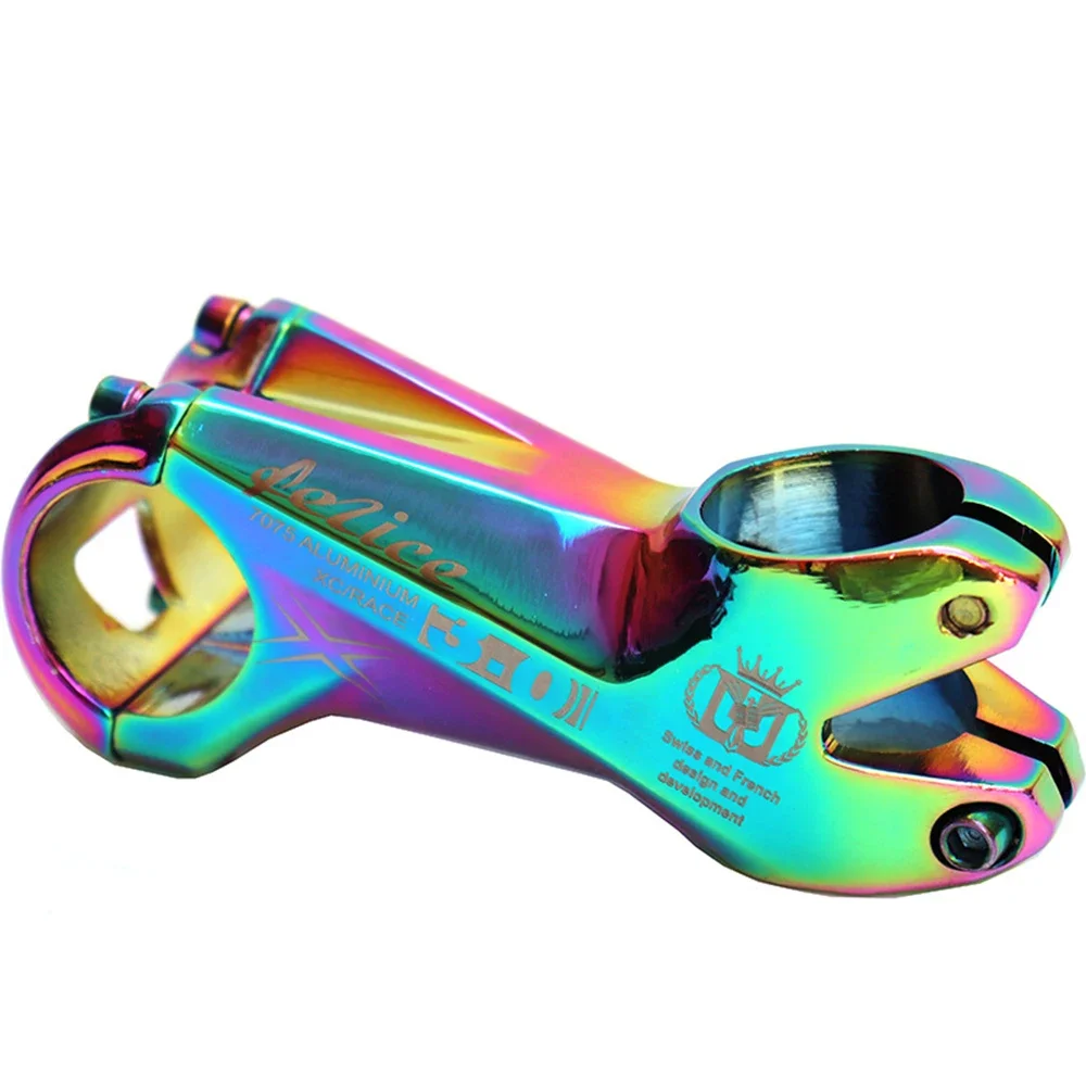 Mountain Bike Stem 31.8*80mm Colorful Stem High Quality -7 Degree 7075 Aluminum Alloy Riser Bicycle Accessories Road Bike Parts