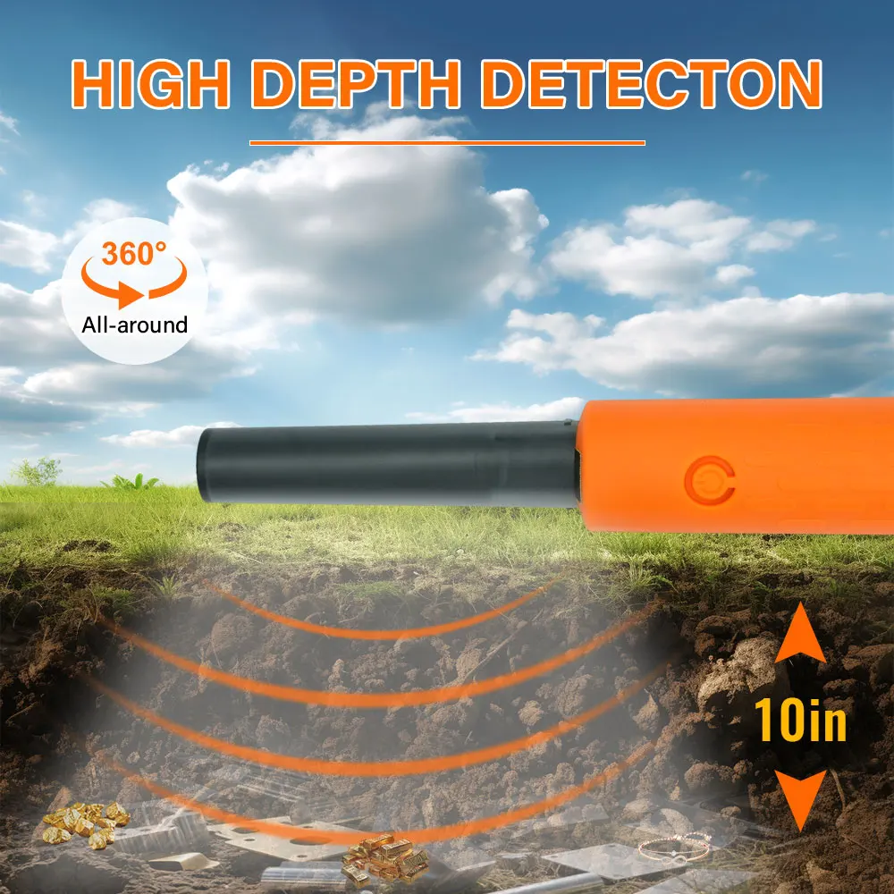 Nuevo Detector de Metales de TC-118 portátil de alta calidad, varilla de posicionamiento, ubicación precisa, puntero de búsqueda de tesoros IP68, totalmente resistente al agua