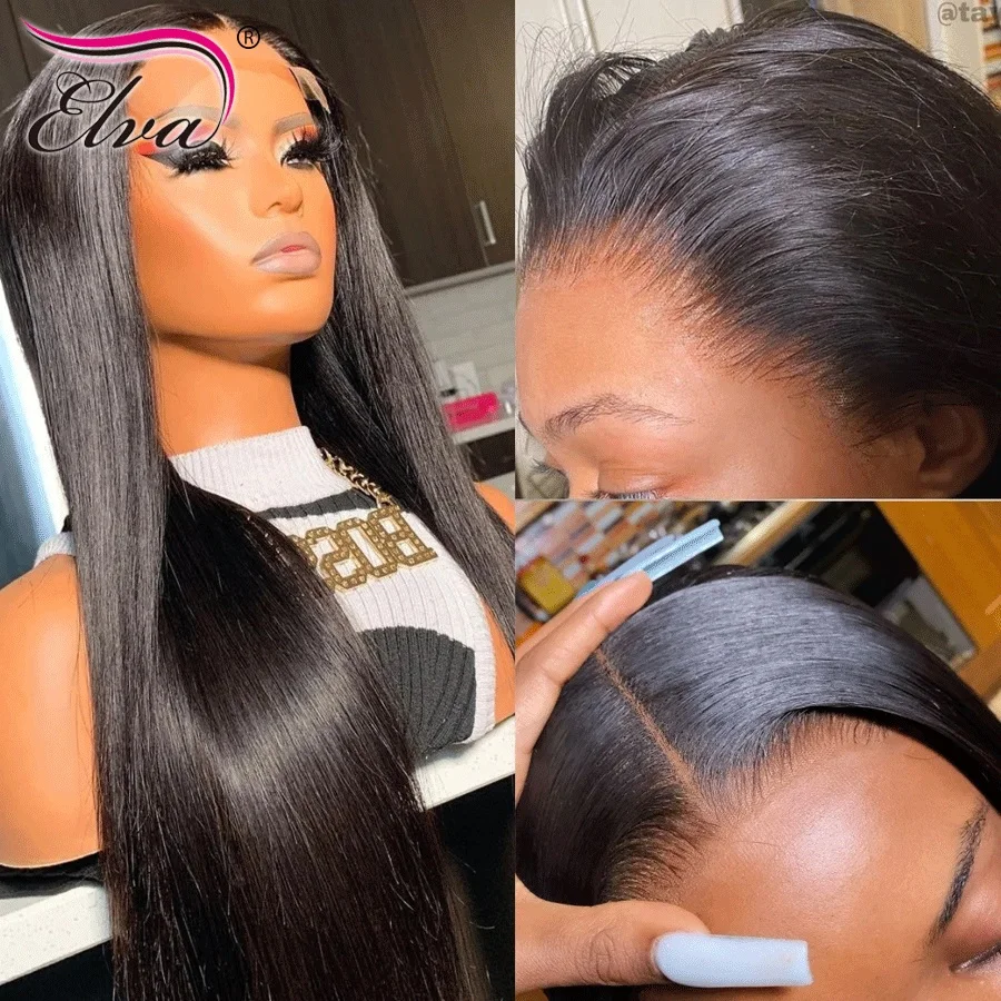 HD Lace Wigs 7x7/6x6/5x5 HD Lace Closure Wigs Silky Straight Melt Skins Deep Part 13x4 13x6 Lace Front Human Hair Wigs For Woman