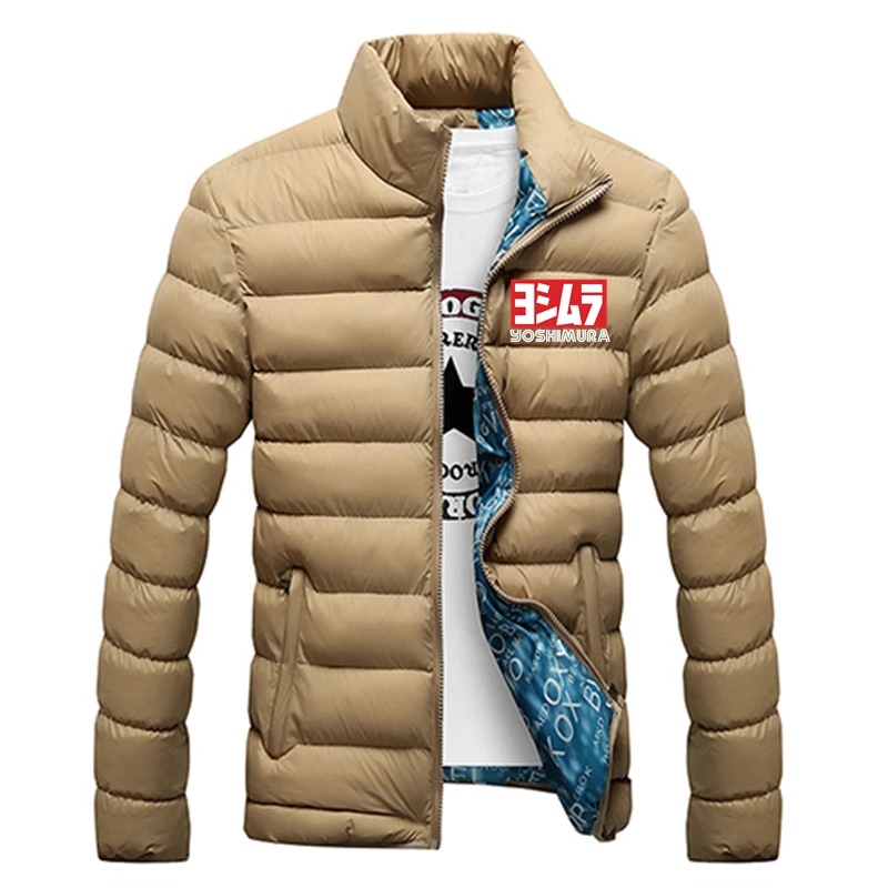 2023 Autumn Yoshimura Brand Print Classic Style Jacket Mens Popular Customizable Cotton Solid Color Zip Comfortable Down Jacket