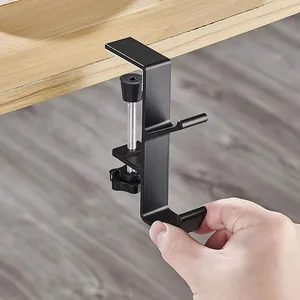 Ayarlanabilir Masa Kenar Kanca oyun kulaklığı Askı çanta Depolama Asılı Kanca Tutucu Punch-Ücretsiz Ev Ofis Organizatör 1 Adet Hamak için kancadaki 6 büyük satış-no. 3