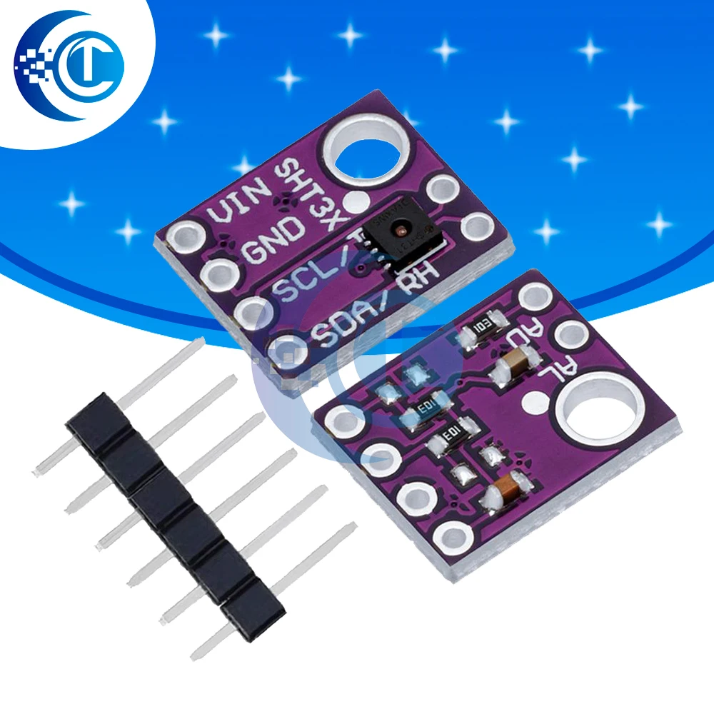 For Arduino-Compatible SHT31 SHT30 Module – 1~20PCS Temperature & Humidity Breakout Sensor (Weather-Ready)