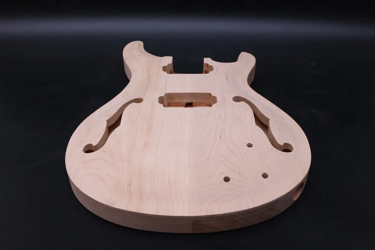 Semi-Hollow Electric Guitar Parts, DIY Guitar Body, Mahogany Maple, Bodies