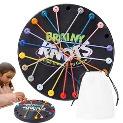 Rope Puzzle Game Colorful Lacing Toys Board Game Fun Travel Game Twisted Tangler Rope Sorting Puzzle Strategy Games for Boys and