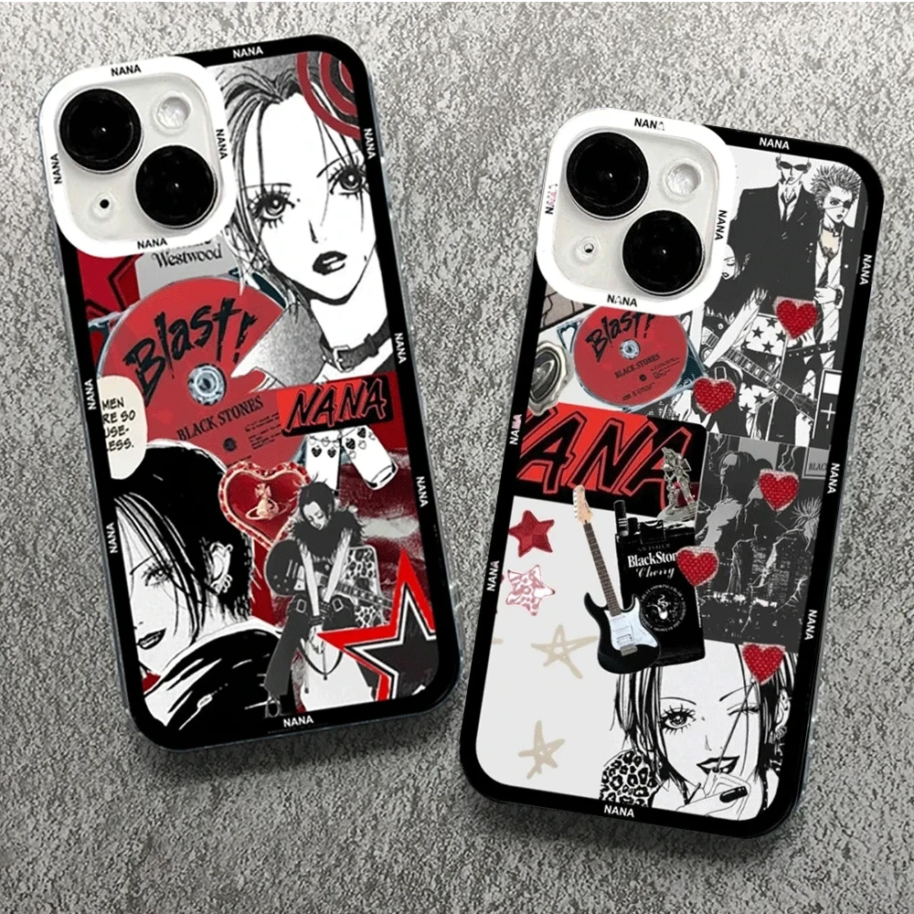 

Funny Anime Oosaki Nana Phone Case for iPhone 15 14 13 12 11 Pro Max Mini X XS XR SE 7 8 Plus XSM Cute Cartoon Couple Soft Shell