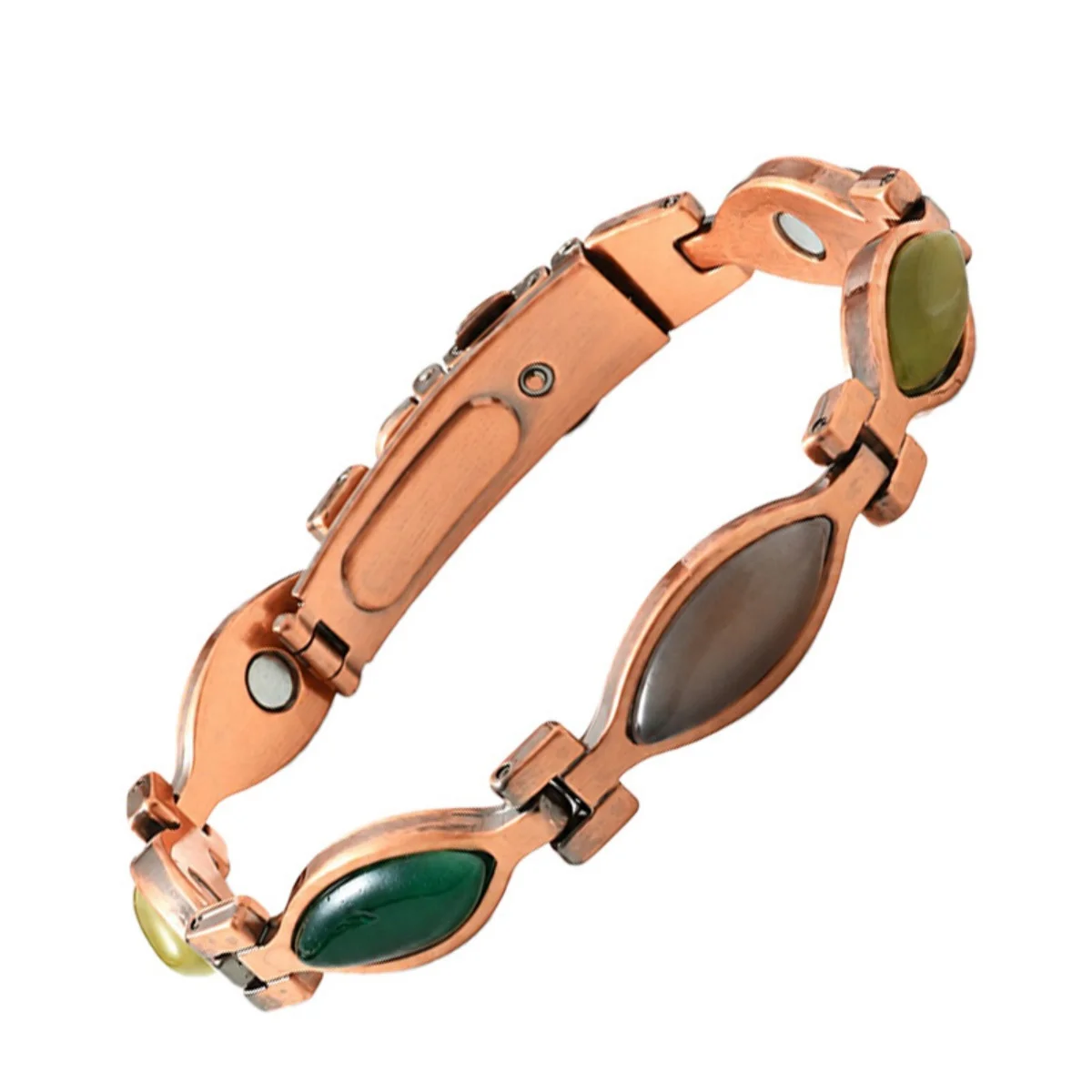 Vintage-Armband mit Kupferbeschichtung und Magnet, Magnettherapie-Armband für Damen und Herren, modischer Schmuck, Geschenk. – Detail 8