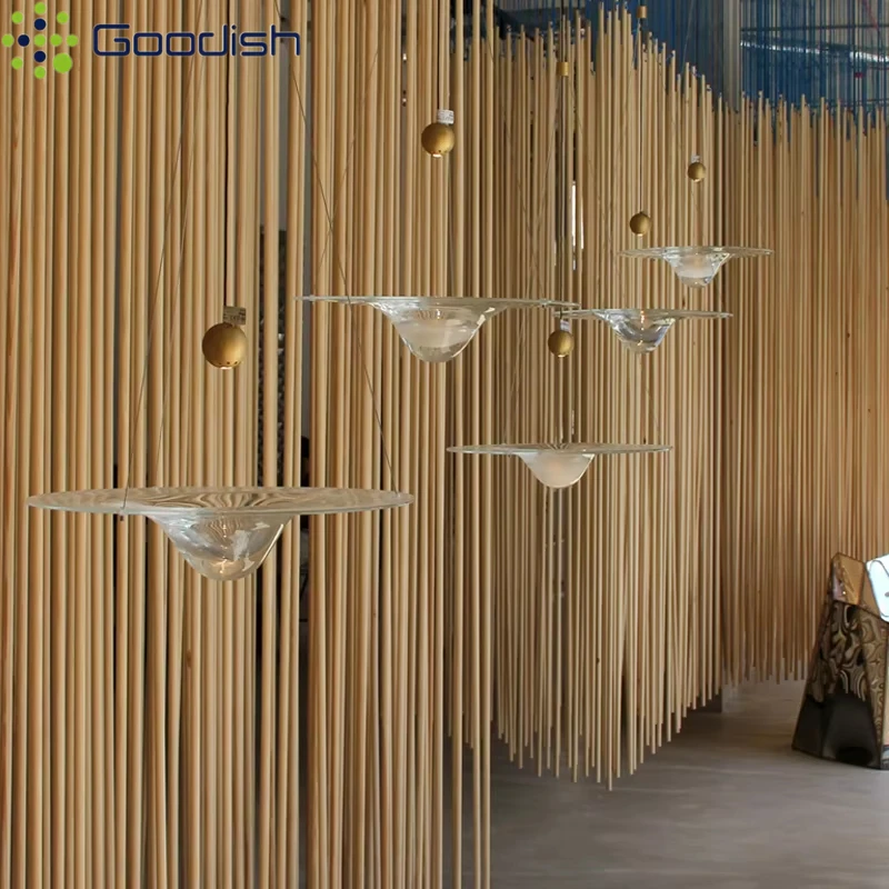 Estilo romântico moderno lágrima de vidro LED luzes pingente convenientes lâmpadas em forma de disco para ﻿ Lustres de decoração para casa de restaurante