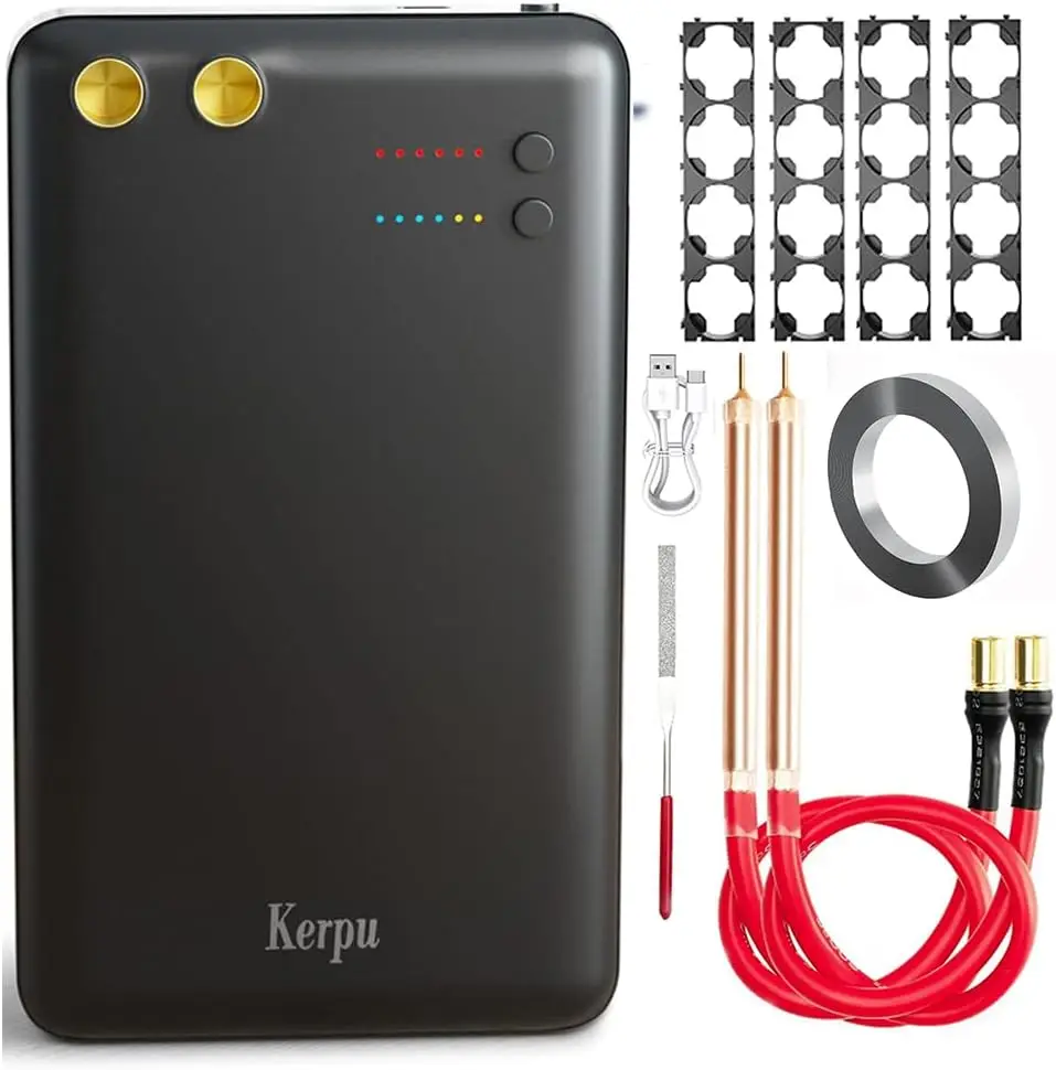 

Portable Spot Welder Machine, Energy Storage 5000mAh for DIY 18650 Battery, Type-C Port, Adjustable Gears