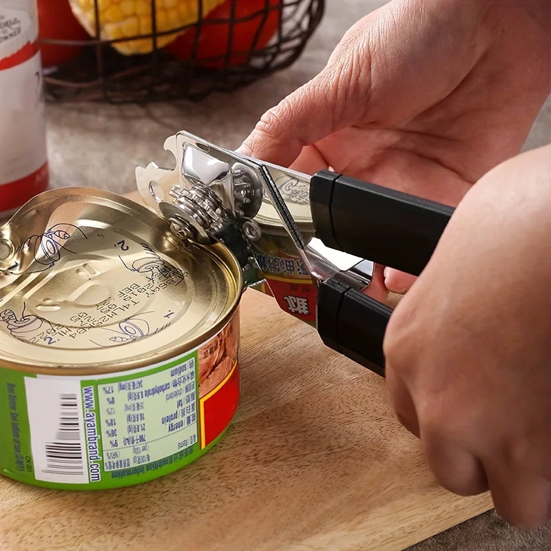 

Stainless steel manual can opener, 3-in-1 multi-purpose powerful can opener, beer bottle opener, kitchen tools
