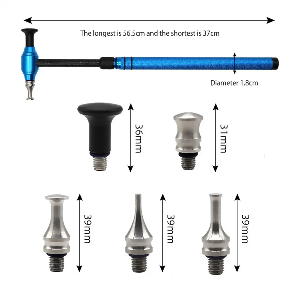 Paintless Car Dent Repair Tools Multi-Head Leveling Hammer Automatic Adjustment Telescopic Rod Pit Remover Tool Dent Repair Kit