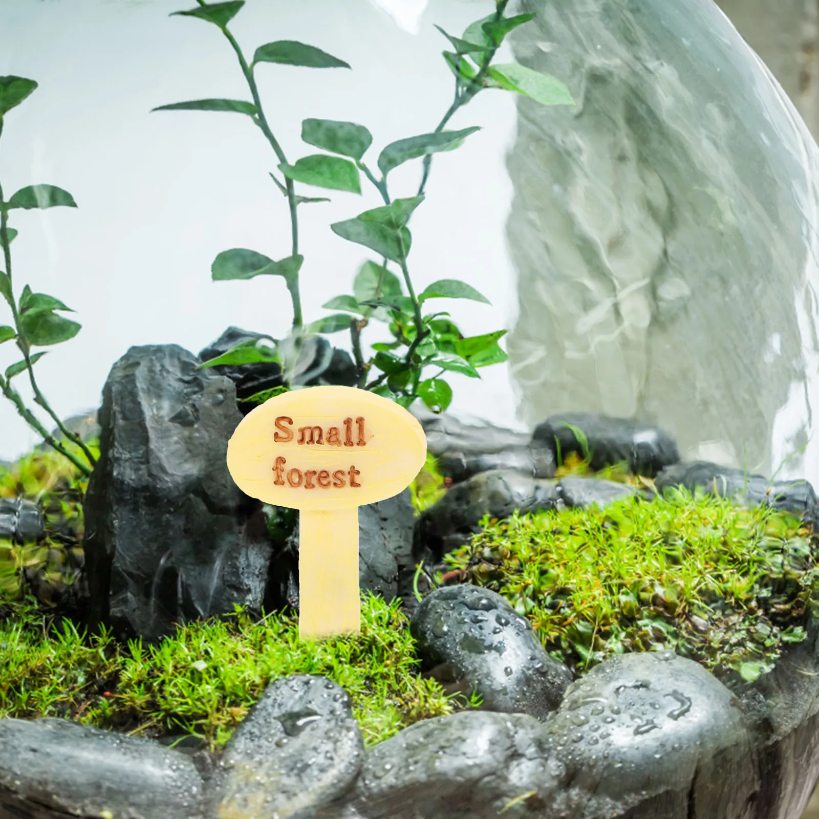 

10pcs Micro Guidepost Decors Bonsai Ornament Mini Retro Resin Artware Compact Fairy Garden Home Office Decoration Scene