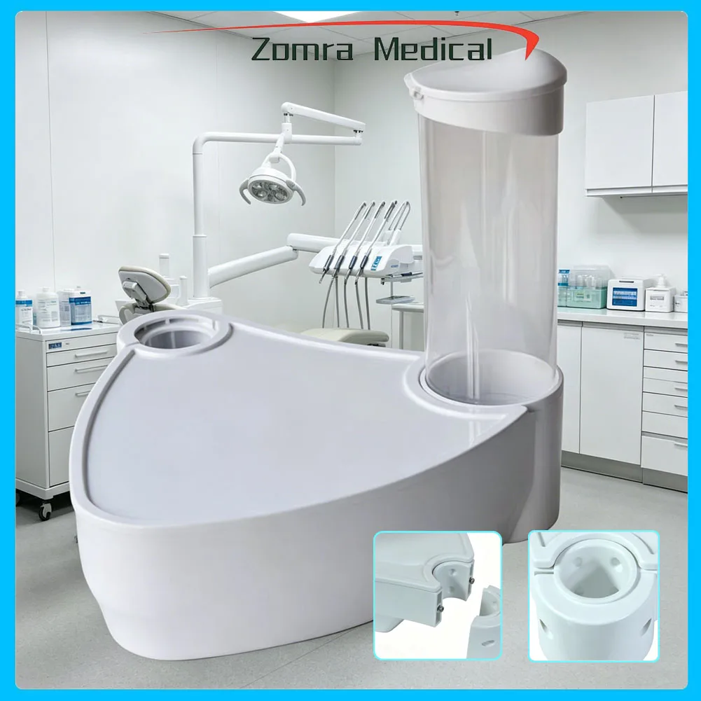 

3 In 1 Multifunctional Square Storage Tray Dental Chair Accessory Cup Holder Paper Cup Rack Organizer Shelf Practical Dentist