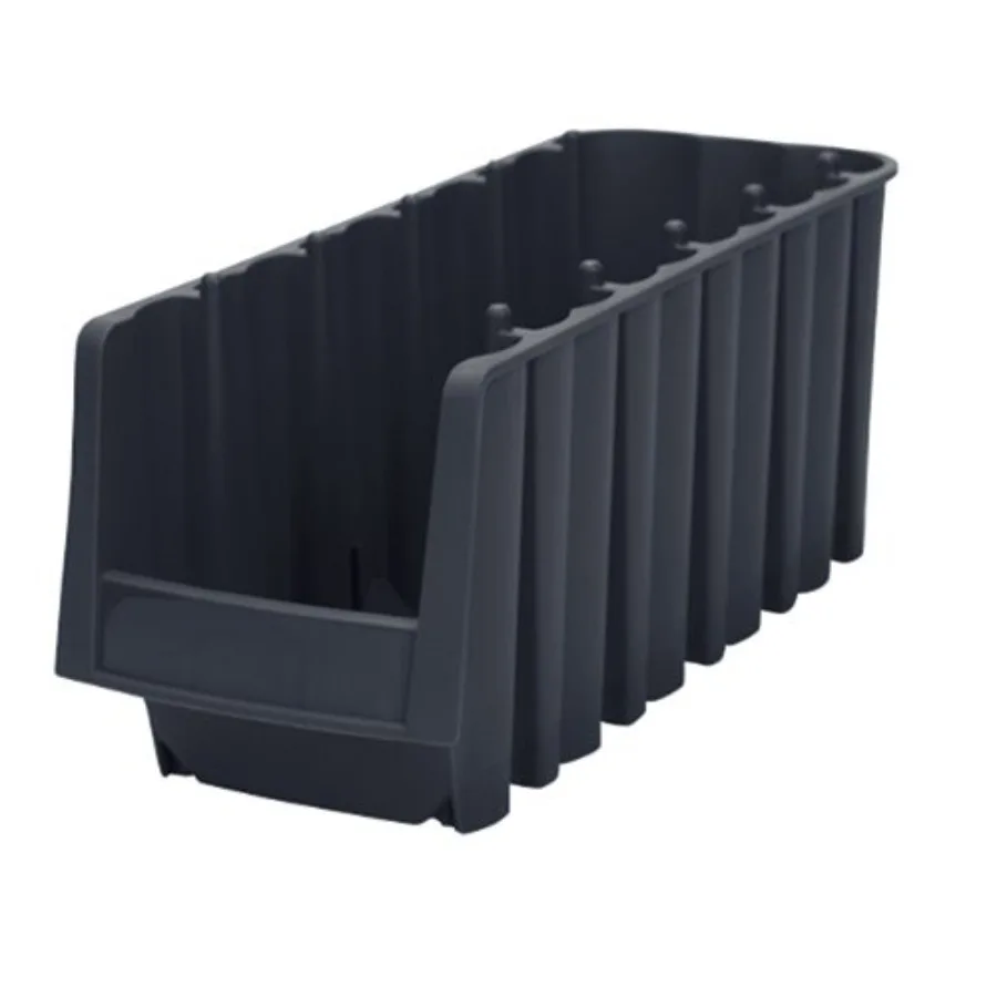 

30718 Economy Stacking Shelf Plastic Storage Bins 12-Inch x 8-3/8-Inch x 5-Inch Black (8-Pack)