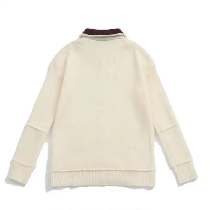 

Cobalt Blue Knitted Open Cardigan Men's Autumn Flip Collar Cardigan Outerwear mat High-End Couple's Knitwear