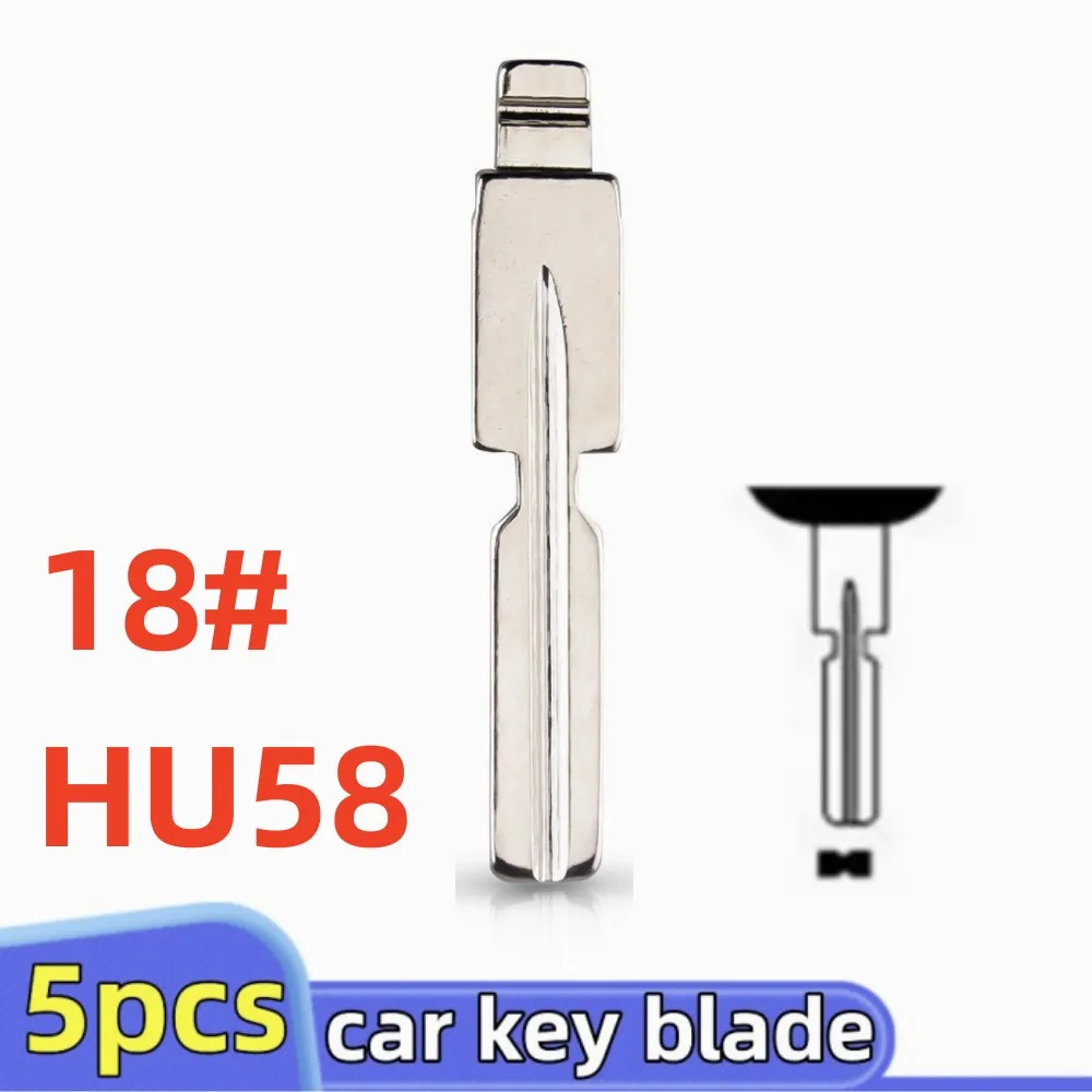 5pcs 18# HU58 Uncut Key Blanks Flip Metal KD Key Blade for KD Keydiy JMD VVDI Remotes Universal No.18 Car Key Blank