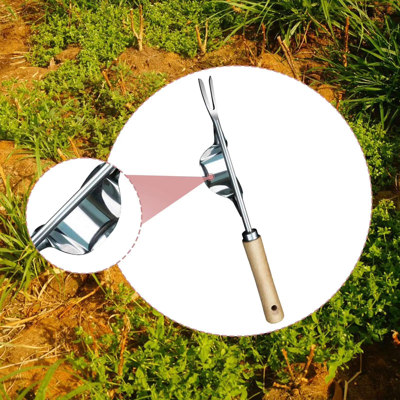 Manual Hand Weeder Weeds Puller Tool Sturdy Stainless Steel Uprooting Weeding Tool Weeds Pulling for Work Planting