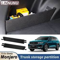 LINNUNU adatto per GEELY Monjaro Manjaro accessori interni tronco laterale Storage Organizer Board divisori piastra Tail Box Shield