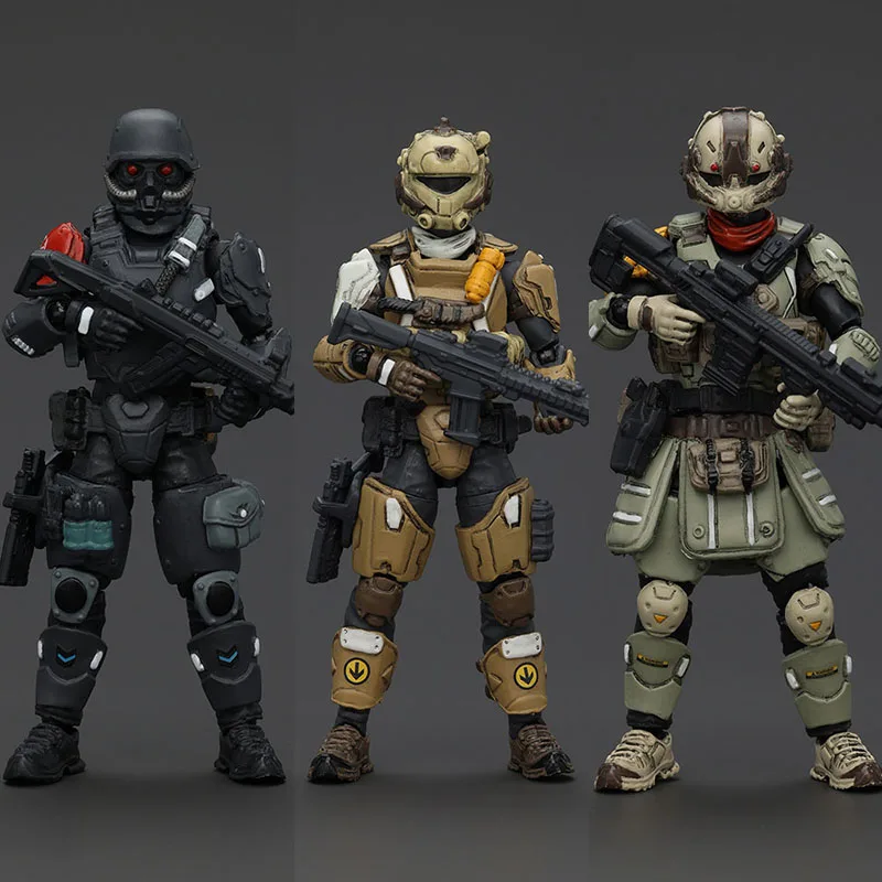JOYTOY Dark Source 1/25 Fear XS-01 Night Raid XS-02 asalto XS-03 figura de acción de piloto táctico Mini soldado estatuilla modelo de juguete