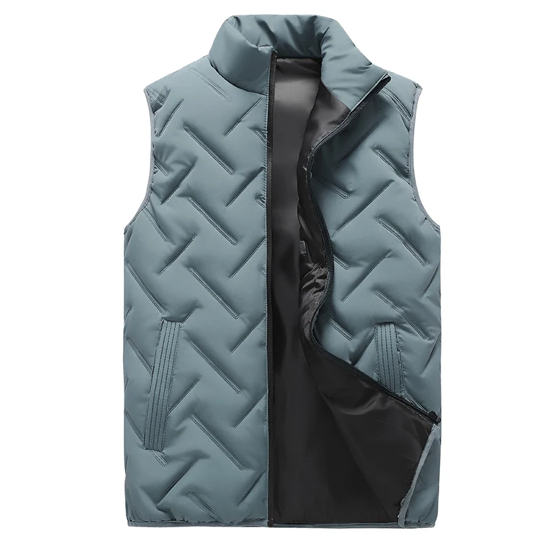 

Nice New Men'S Autumn And Winter Fashion Trend Warm Thickened Vest Korean Of The Handsome Youth Student Stand Collar Coat