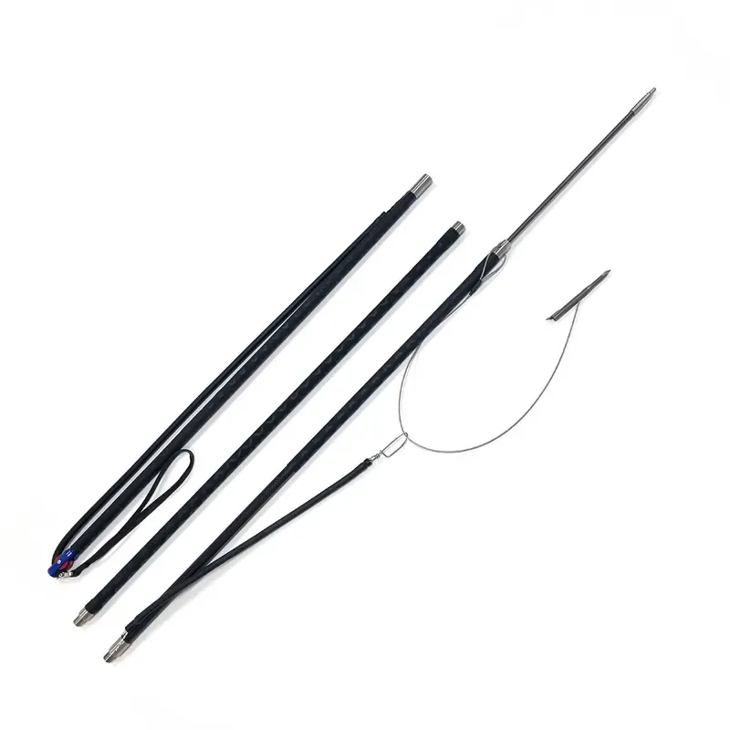 Adjustable Carbon Fiber Spearfishing Rod 6ft 8ft Hand Spear with Slide Tip for Diving Travel Portable Fishing Kit Equipment