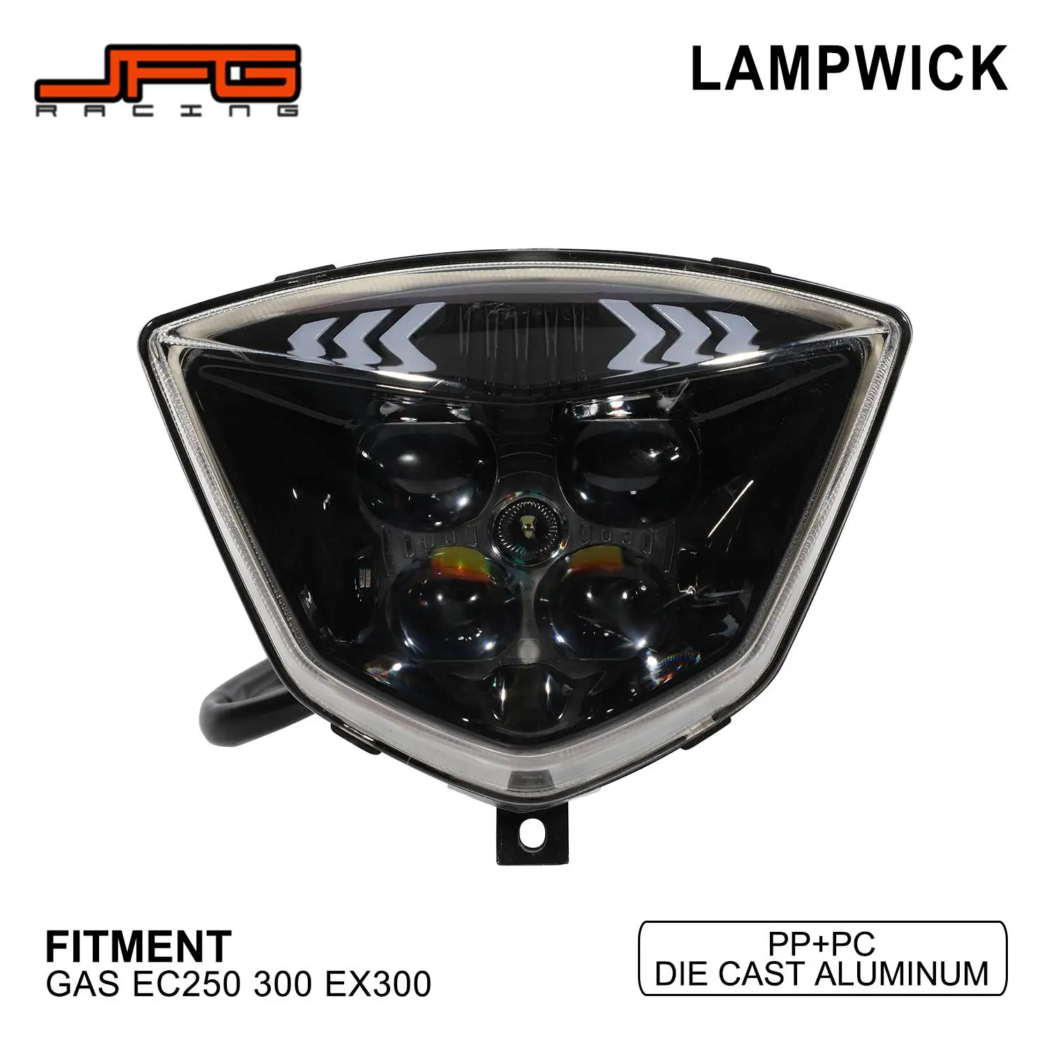 Motorcycles Accessories New Lampwick LED Headlamp PP Head Lamp Light Plastic For GAS EC 250 300 EX300 Dirt Bike Moto Aluminum