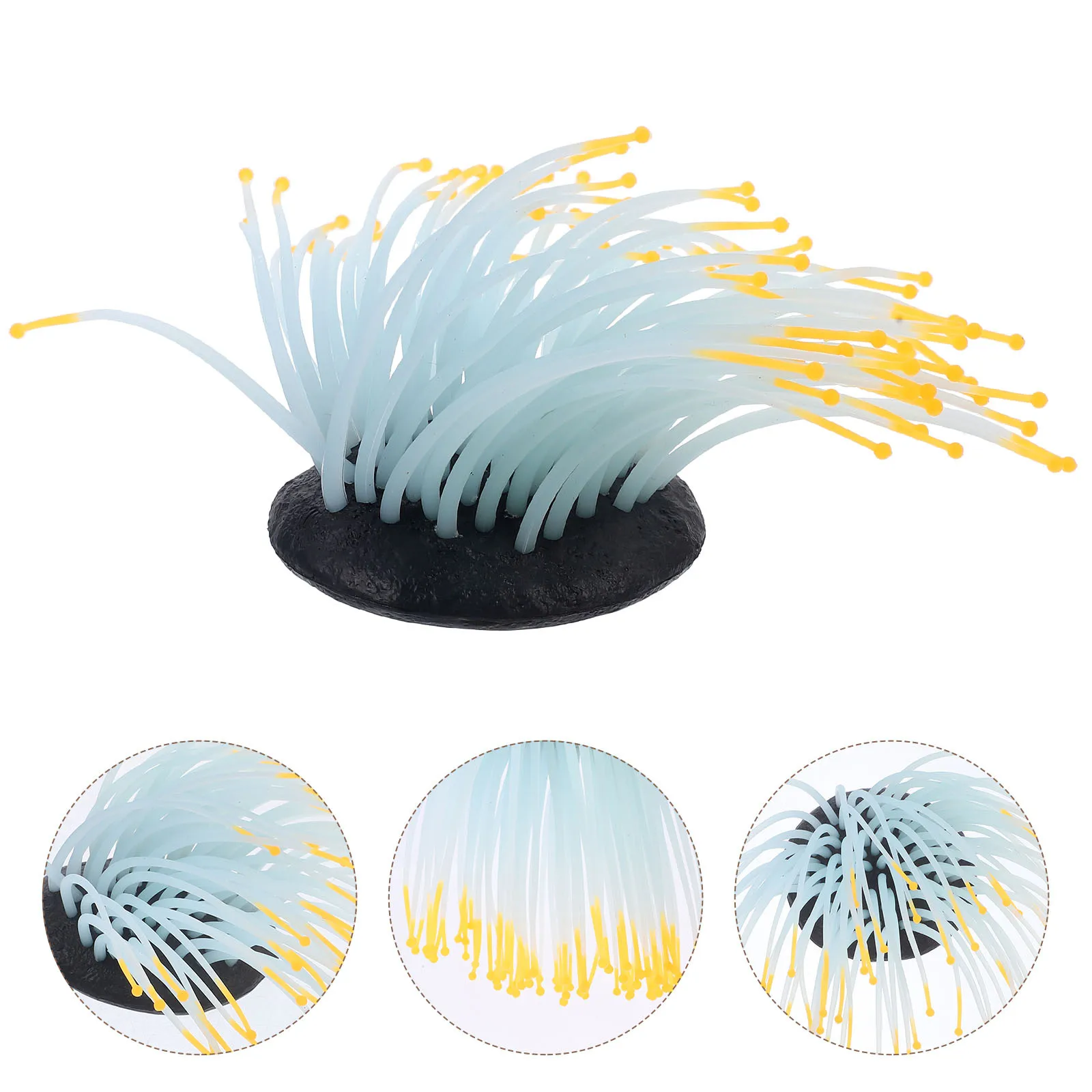 

Simulation Sea Anemone Silicone Safe Luminous Aquarium Ornament Artificial Fish Tank Decoration Underwater Adorn