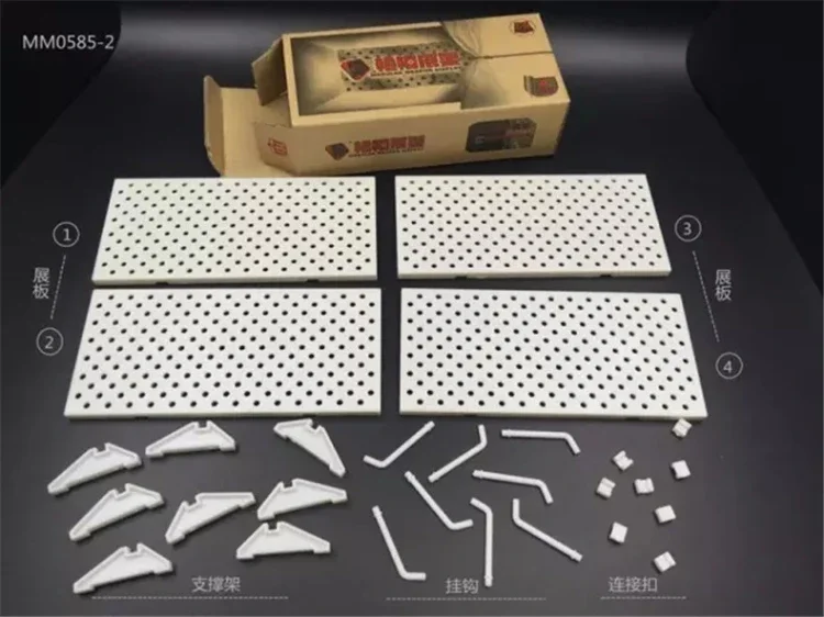 Gun Model Bracket Support Showing Stand White Plastic Military Model Accessories For Display And Collection
