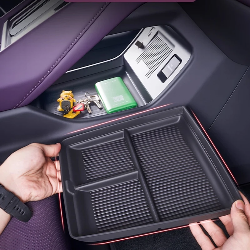 

For XPeng P7 2025 2026 Central Control Storage Box ABS Material Box Interior Accessories Supplies