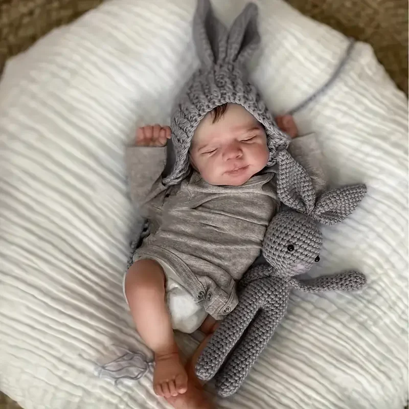 18-calowa lalka Pascale Can Open Mouth bebe reborn de silicona Girl Doll z wziętymi włosami Zmywalna lalka Reborn Realistyczna lalka