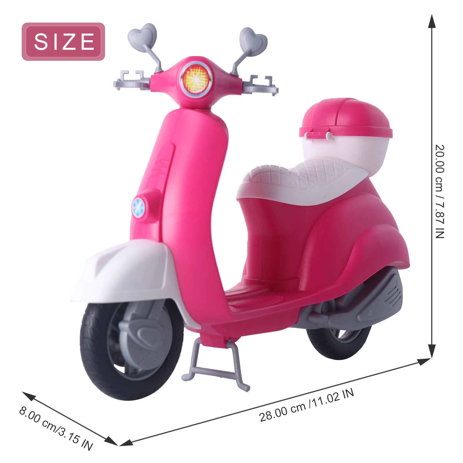 人形おもちゃの車ファッショニスタ明るいピンクのスクーター旅行プレイセットペットの子犬とテーマのアクセサリー付きリアルな詳細