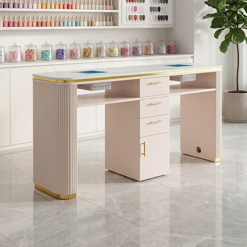High-end nail table, beauty salon, economy nail table with vacuum cleaner, double