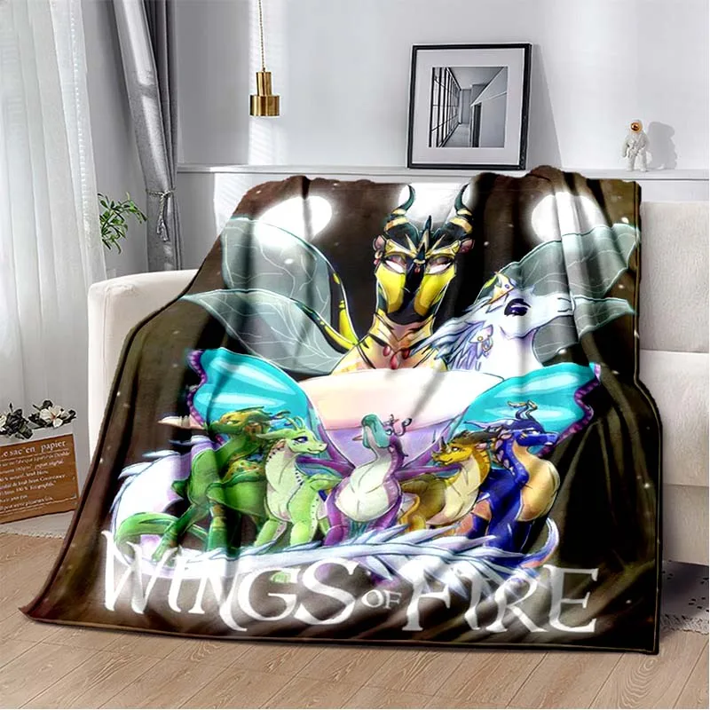 

Wings of Fire Dragon Throw Blankets Creative Cartoon Flannel Home Decor Soft Bedspread Sofa Travel Camping Best Gift