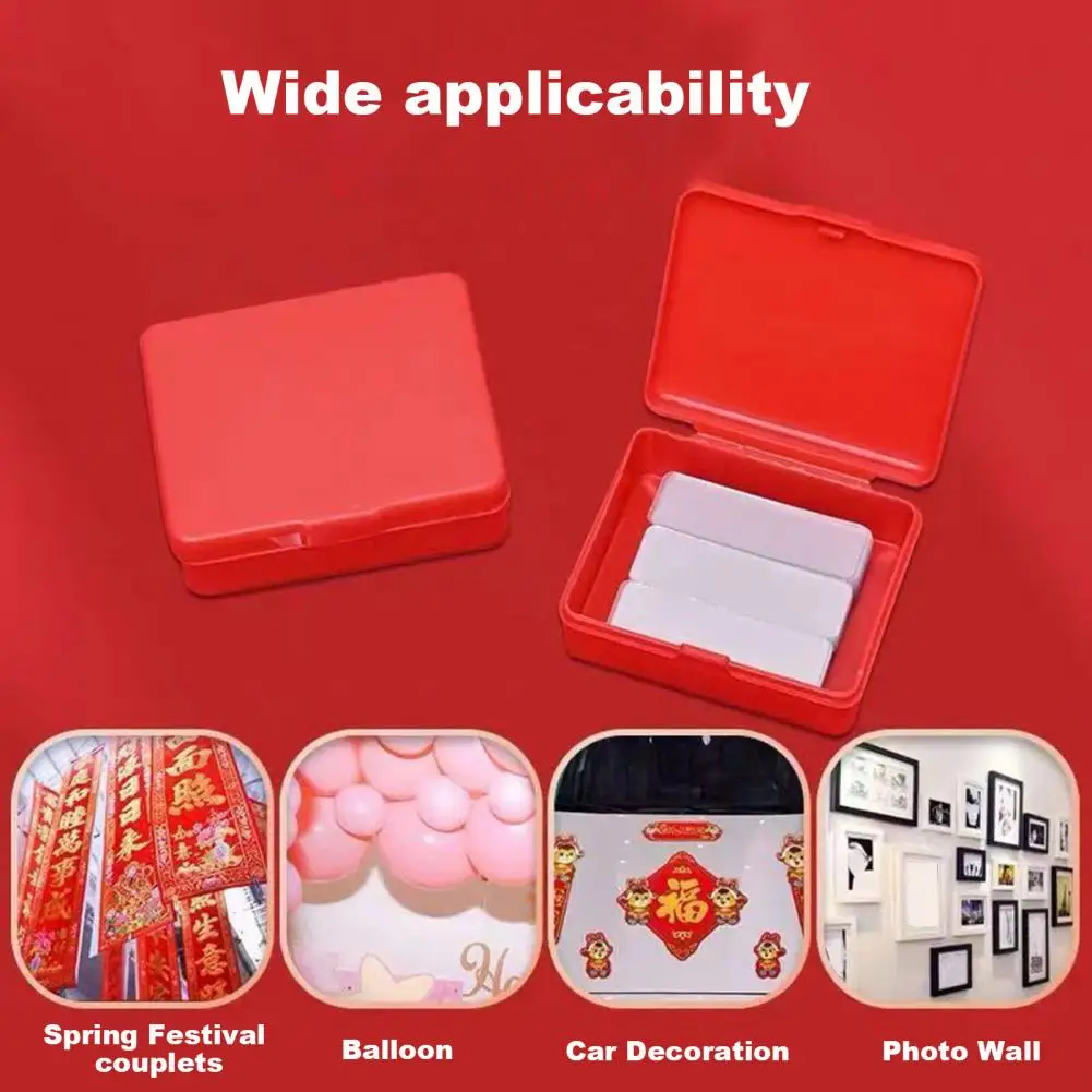 3 Boxes 60Pcs/Box Double-Sided Tape Each Clear Adhesive Rectangle Sticker Pad Mini Strong Adhesion Sticker Multi-purpose Tape