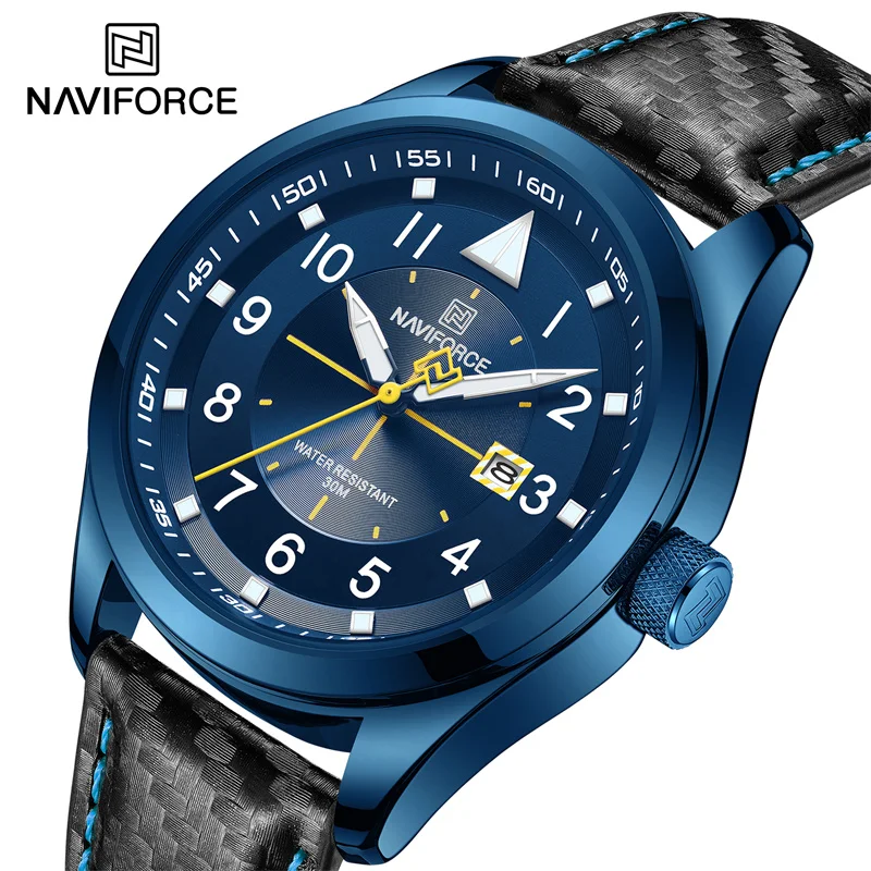 

NAVIFORCE 2022 Watches Top Luxury Brand Waterproof Sport Wrist Watch Quartz Leather Luminous Male Wristwatch Relogio Masculino