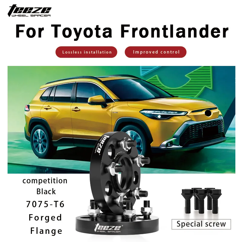 

Teeze 2/4pcs 5x114.3 CB 60.1mm M12x1.5 Hub Centric Black Forged wheel spacer For Toyota Frontlander Flange Plate15/20/25/30/35mm