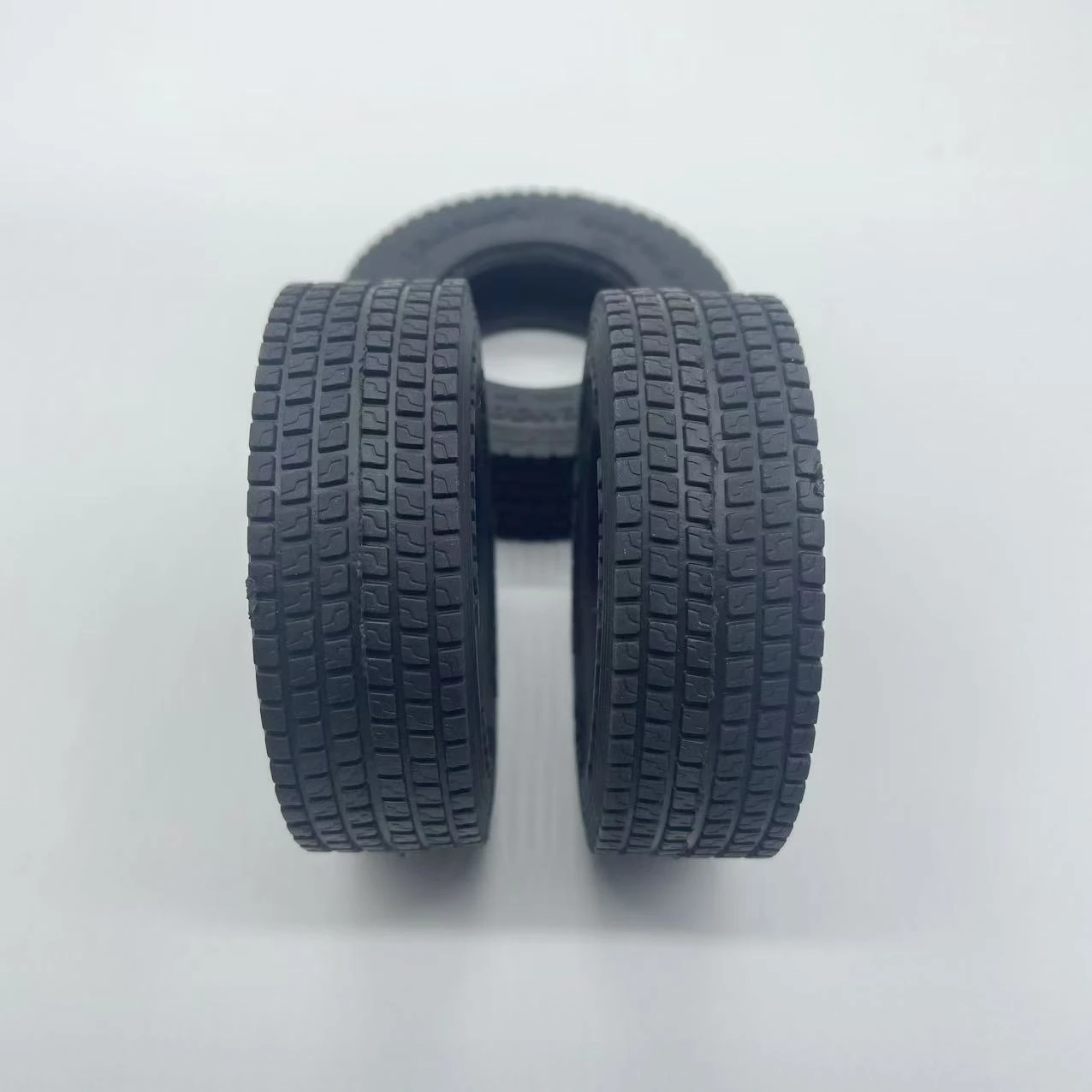 1 زوج المطاط الإطارات 85 مللي متر واسعة الإطارات الضيقة الإطارات ترقية ل 1/14 Tamiya RC Iveco التحكم عن بعد شاحنة قلابة لعبة أجزاء #4