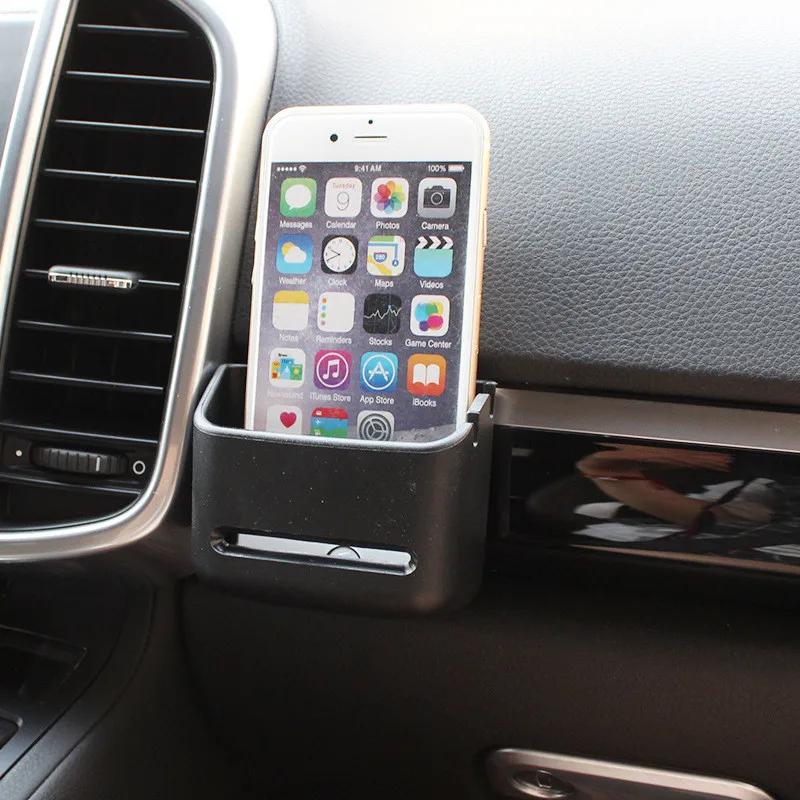 

PVC Soft Car Storage Box Coin Card Mobile Phone Holder Organizer Auto Interior Sundries Bracket Car Accessories Interior