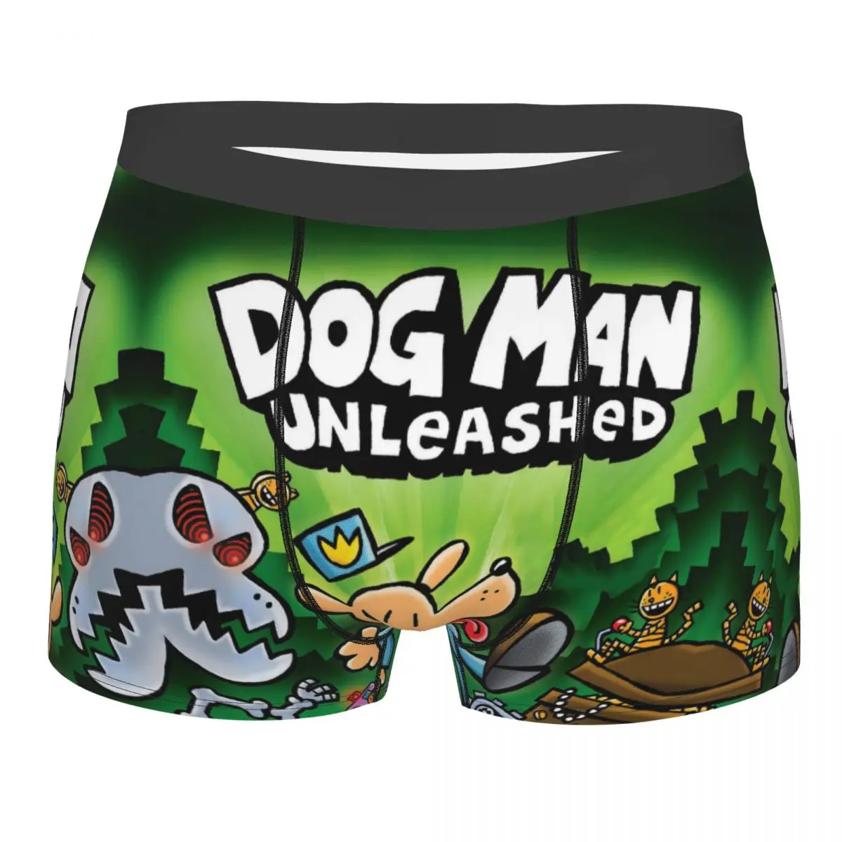 Custom Male Fashion Dogs Unleashed Underwear Active Boxer Briefs Breathable Shorts Panties Underpants