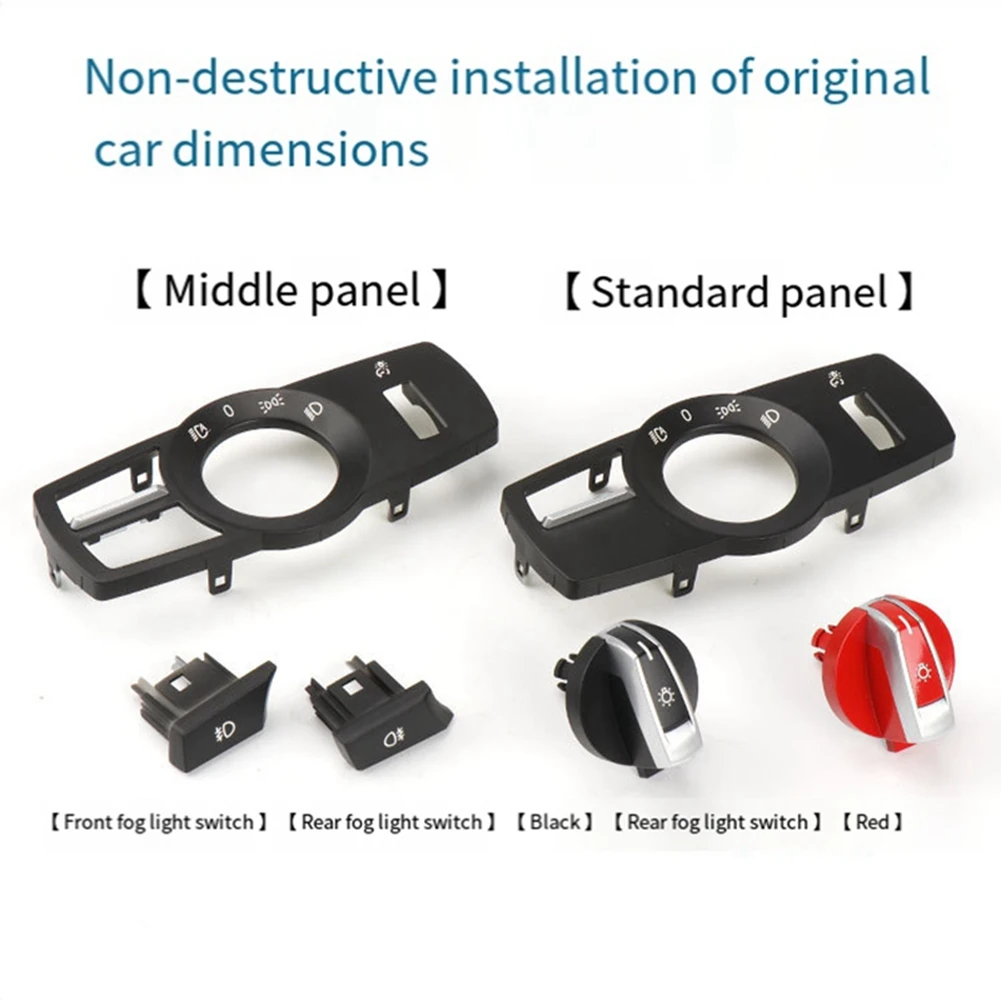 DGR-eCar ヘッドライトスイッチカバー ヘッドライト調整パネル BMW 5 シリーズ 7 シリーズ用 61319192744   内装変更、