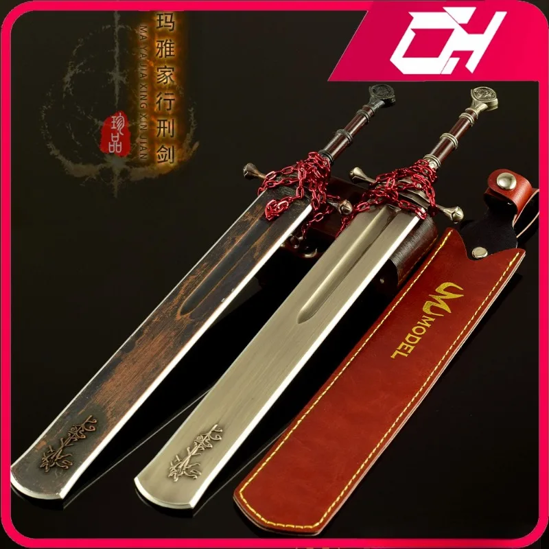 Anillo de espada del excepto Marais de 30cm, periférico de juego, accesorios artesanales de samurái de Metal, colección de adornos, regalo para niño