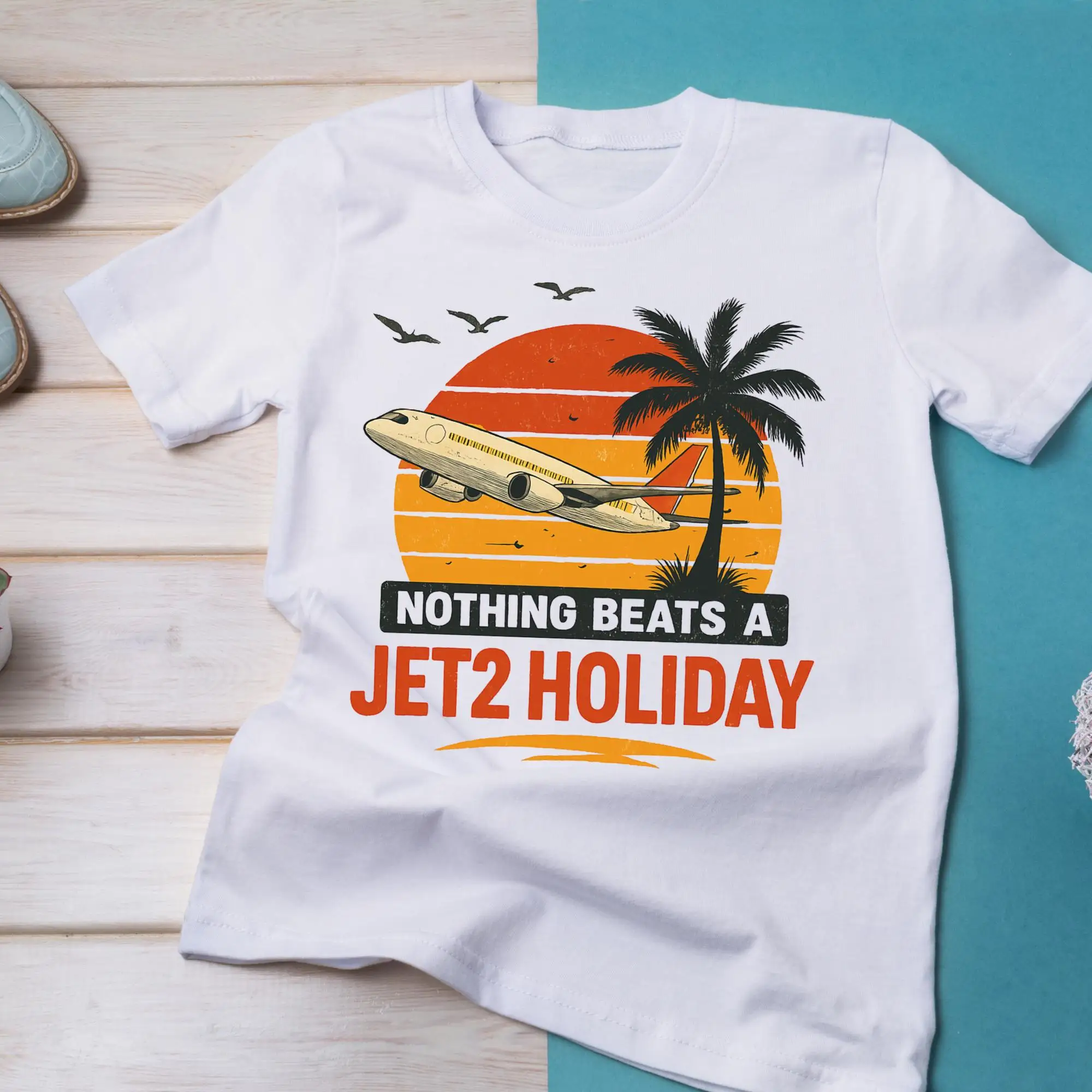 Funny Retro Nothing Beats A Jet2 Holiday Kids T-Shirt Nature lover Tee Summer Girl Boy Shirt Casual Tops Crewneck Clothing